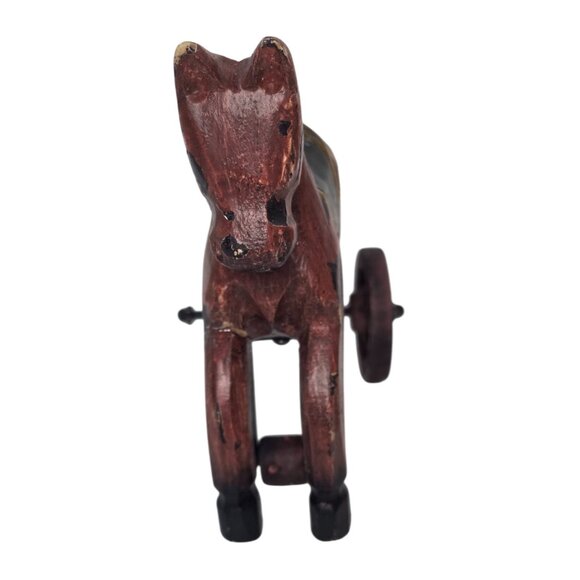 Vintage Wooden Horse Folk Art Style - Picture 2 of 7